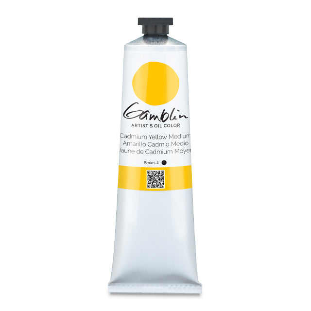 Gamblin Artists' Oil Color, Cadmium Yellow Medium, 150 ml.