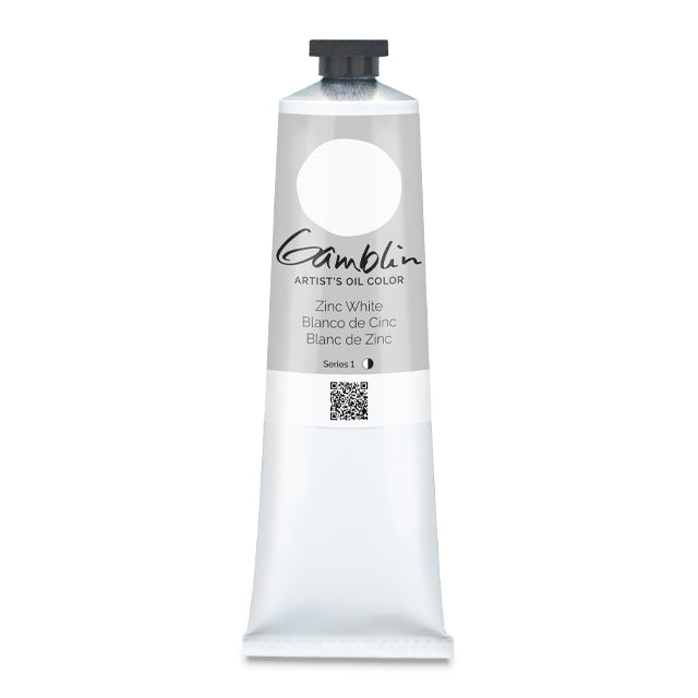 Gamblin Artists' Oil Color, Zinc White, 150 ml.