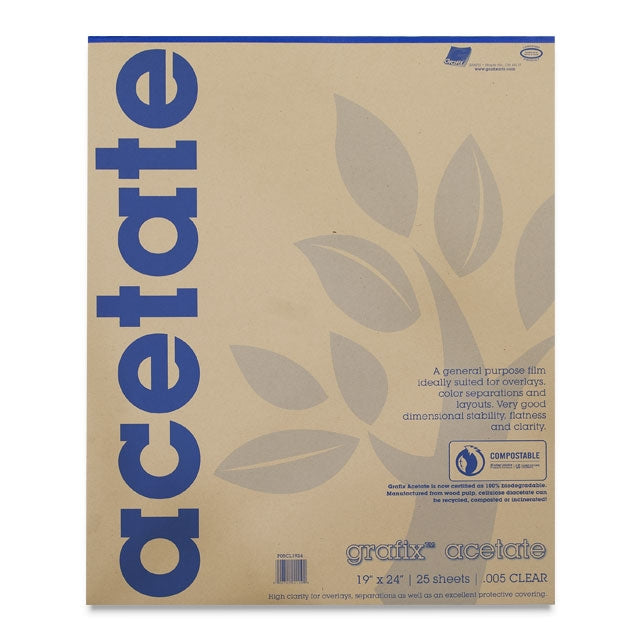 Clear Acetate Pad, .005", 19" x 24"