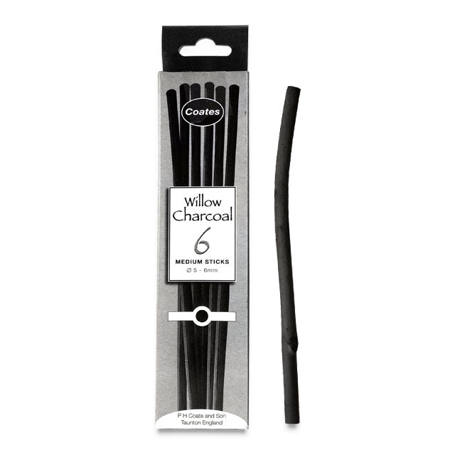 Willow Charcoal, Box of 6 Medium