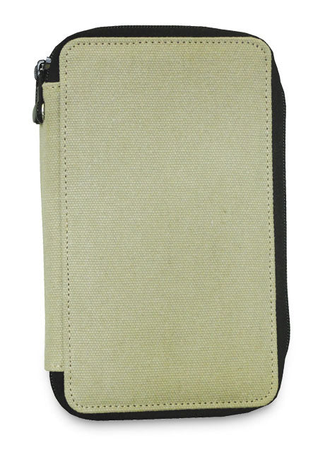 Canvas Pencil Case, Sage, Holds 24 Pencils