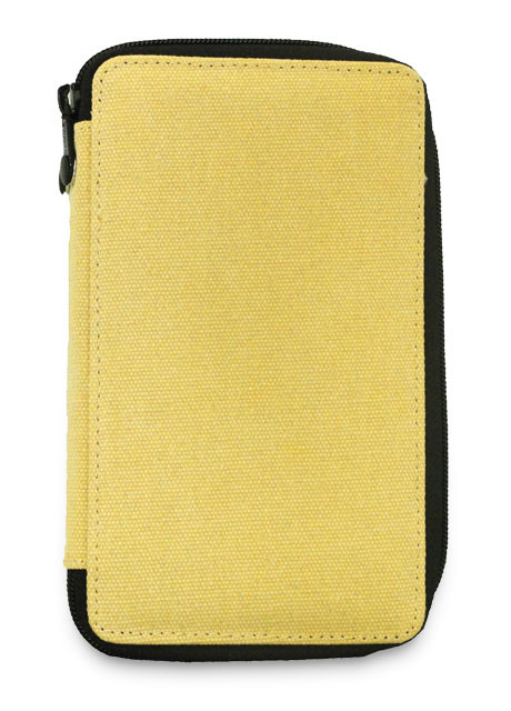 Canvas Pencil Case, Wheat, Holds 24 Pencils