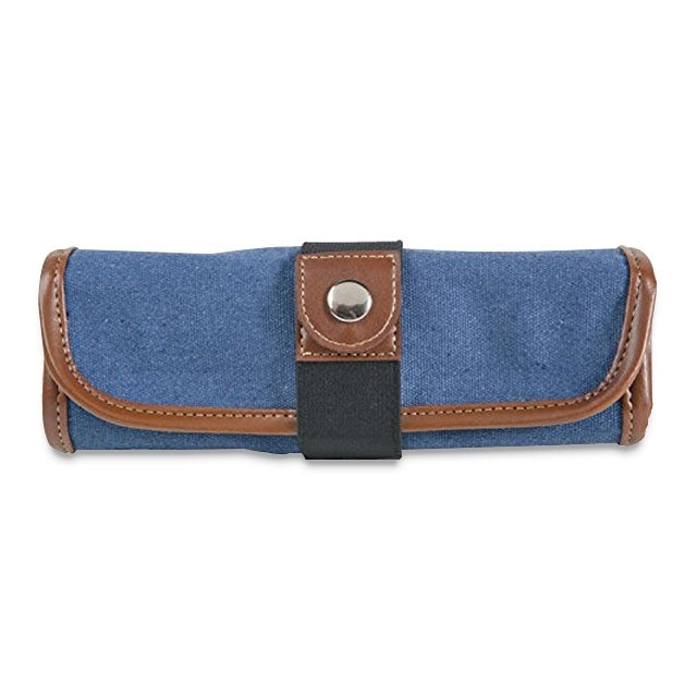 Canvas Roll Up Pencil Case, Denim