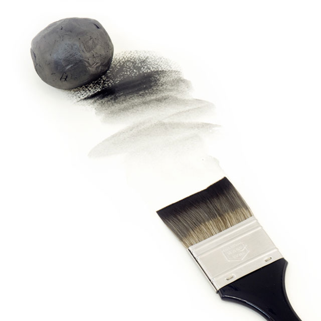 No. 1 Graphite Putty Brushed Out with Water