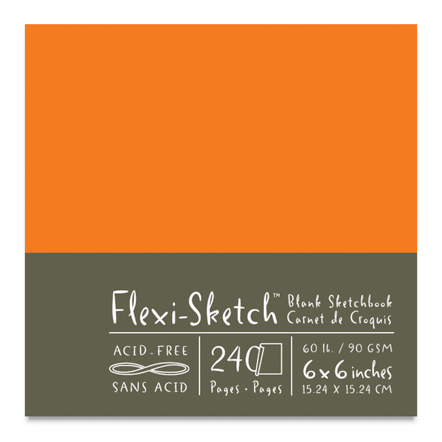 Flexi-Sketch, Mandarin Red, 6" x 6" Square