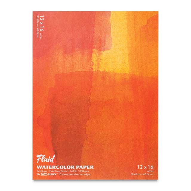 Fluid Watercolor Paper Easy-Block, 12" x 16"