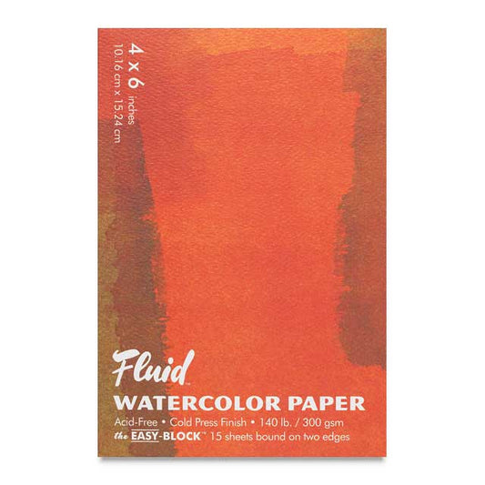 Fluid Watercolor Paper Easy-Block, 4" x 6"