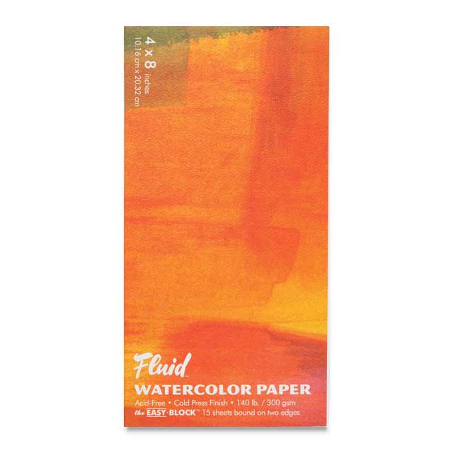 Fluid Watercolor Paper Easy-Block, 4" x 8"