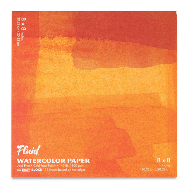 Fluid Watercolor Paper Easy-Block, 8" x 8"