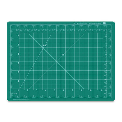 Cutting Mat, Green/Black, 9" x 12", Green Side