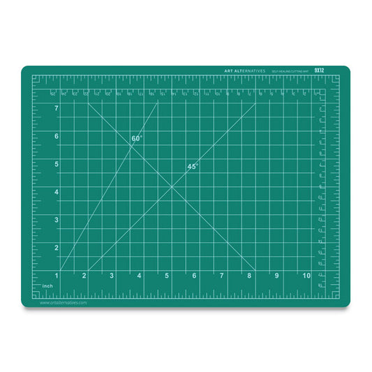 Cutting Mat, Green/Black, 9" x 12", Green Side