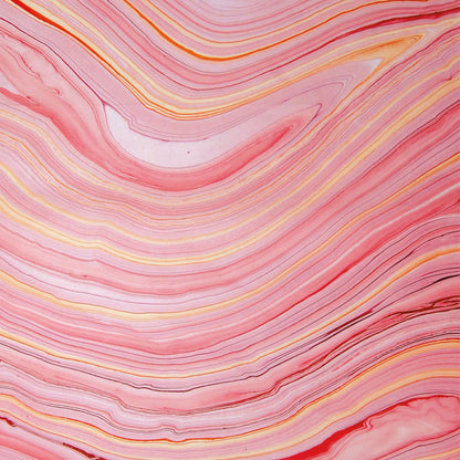 Thai Marbled Mulberry Paper, Pink Coral