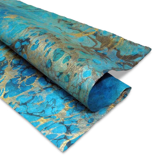 Thai Marbled Momi Mulberry Paper, Tidal Wave