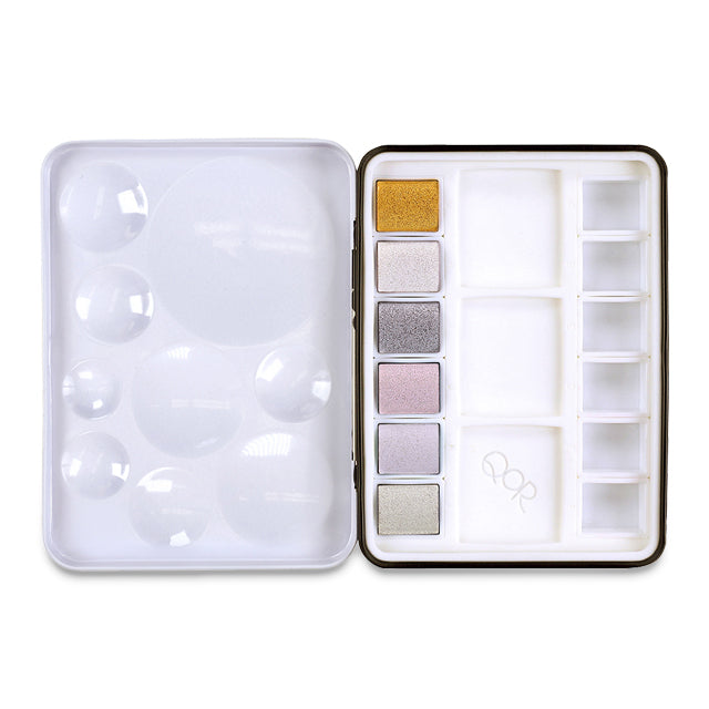 Mini Watercolor Half-Pan Reflective Set of 6