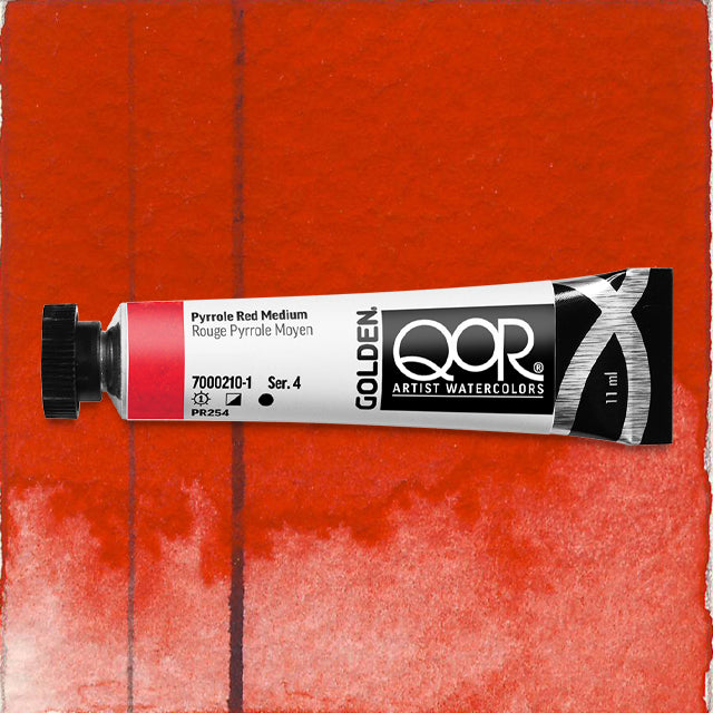 QoR Watercolor - Pyrrole Red Medium, 11 ml