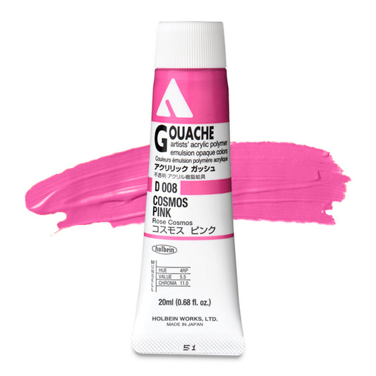 Holbein Acryla Gouache, Cosmos Pink, 20 ml.