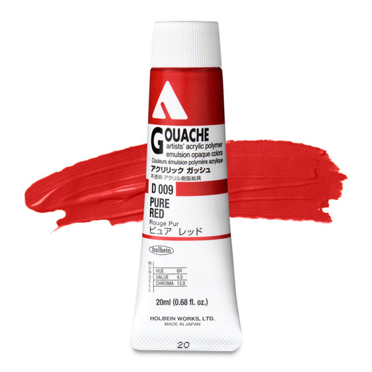 Holbein Acryla Gouache, Pure Red, 20 ml.