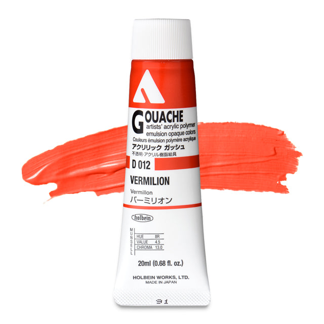 Holbein Acryla Gouache, Vermilion, 20 ml.