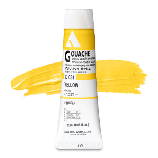 Holbein Acryla Gouache, Yellow, 20 ml.