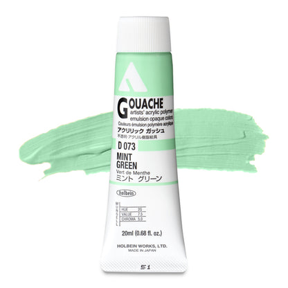 Holbein Acryla Gouache, Mint Green, 20 ml.