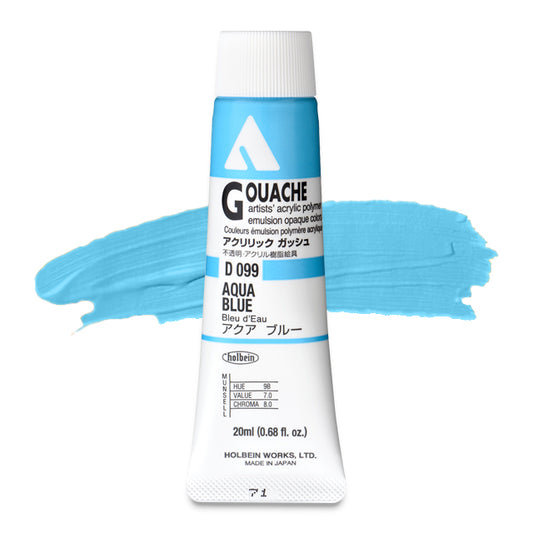 Holbein Acryla Gouache, Aqua Blue, 20 ml.