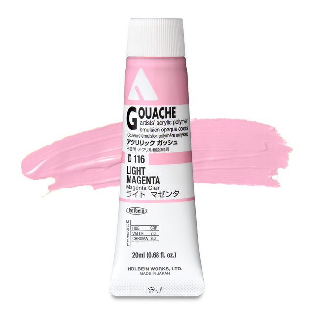 Holbein Acryla Gouache, Light Magenta, 20 ml.