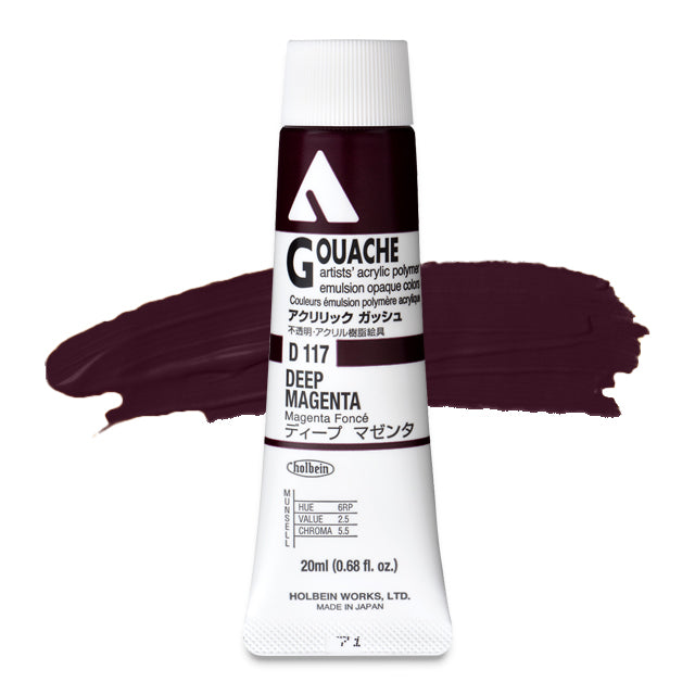 Holbein Acryla Gouache, Deep Magenta, 20 ml.