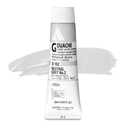 Holbein Acryla Gouache, Neutral Gray 2, 20 ml.