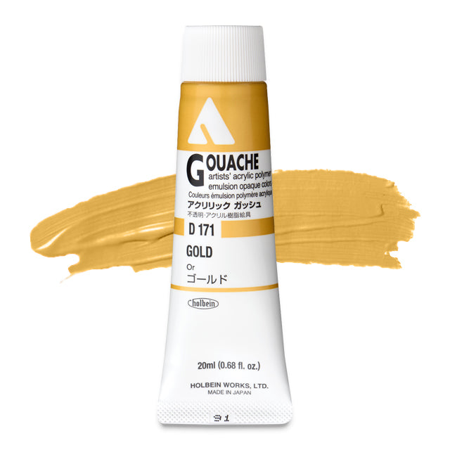 Holbein Acryla Gouache, Gold, 20 ml.