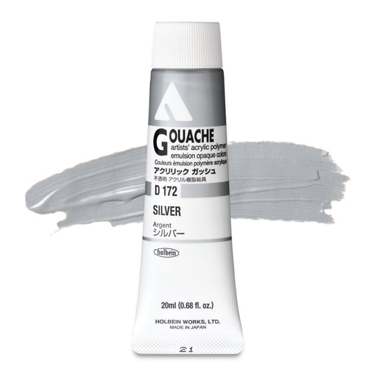 Holbein Acryla Gouache, Silver, 20 ml.