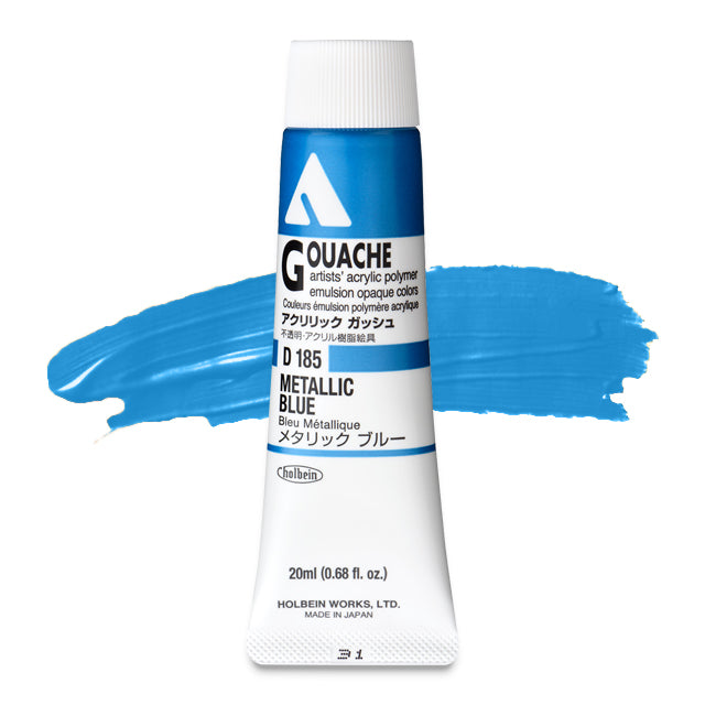 Holbein Acryla Gouache, Metallic Blue, 20 ml.