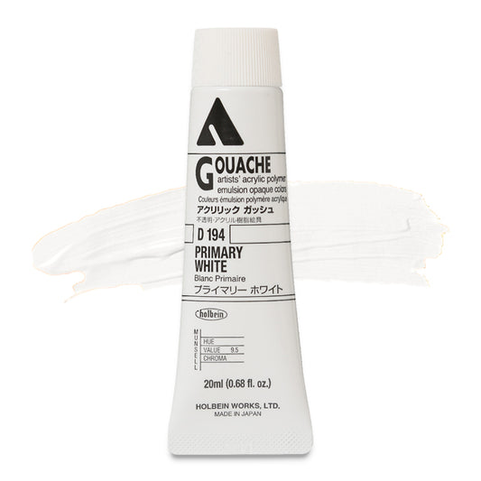 Holbein Acryla Gouache, Primary White, 20 ml.