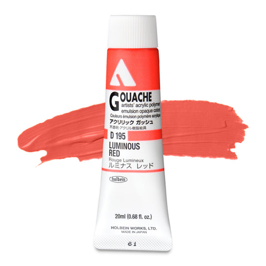 Holbein Acryla Gouache, Luminous Red, 20 ml.