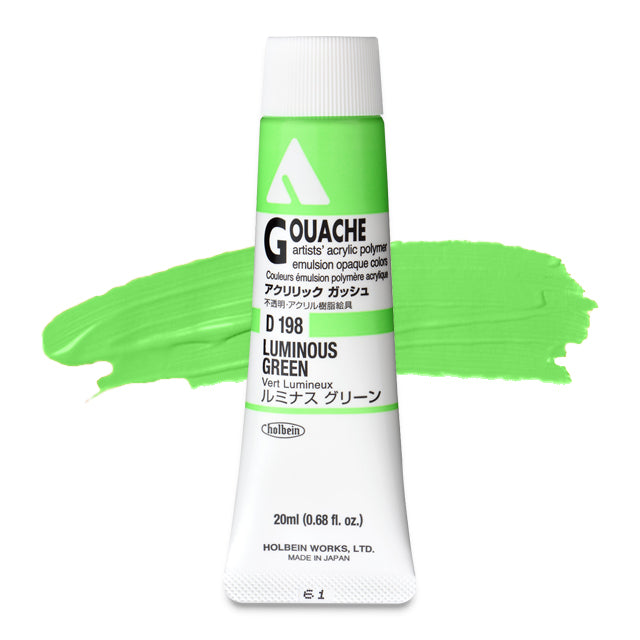 Holbein Acryla Gouache, Luminous Green, 20 ml.