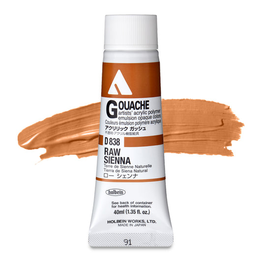 Holbein Acryla Gouache, Raw Sienna 40 ml.