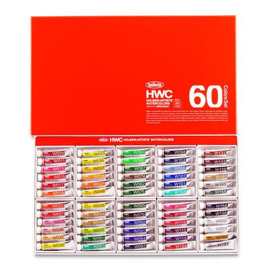 Holbein Artists' Watercolor - Set of 60, 5 ml