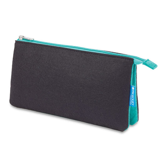 Itoya Profolio Midtown Pouch - Black & Wintergreen, 4" x 7"