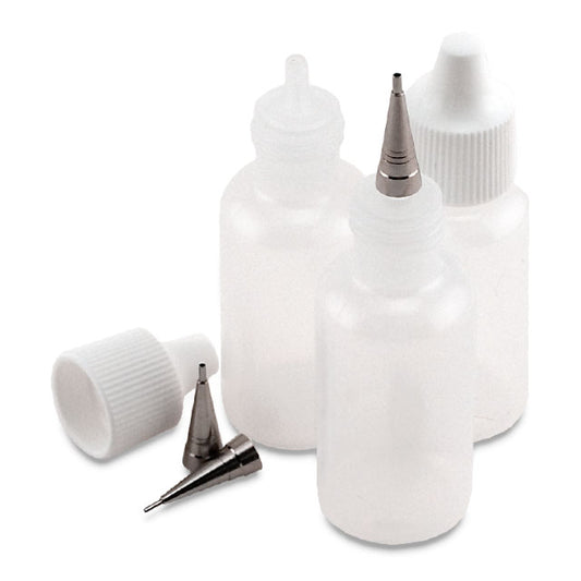 Squeeze Bottles with Tips, Set of 3