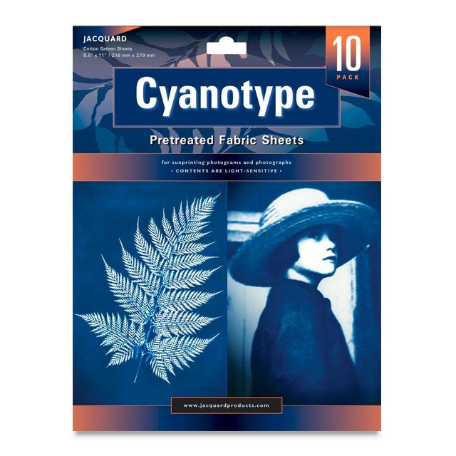 Cyanotype Pretreated Fabric Sheets, Pack of 10