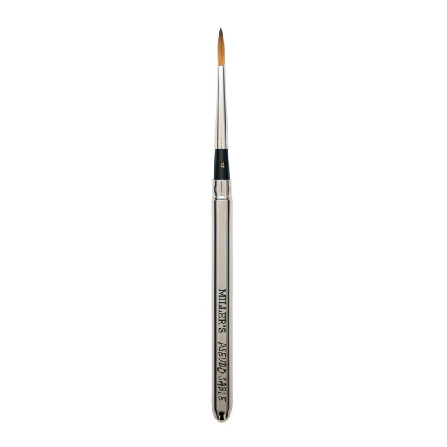 Miller's Pseudo Sable Brush - Travel Brush - Size 4