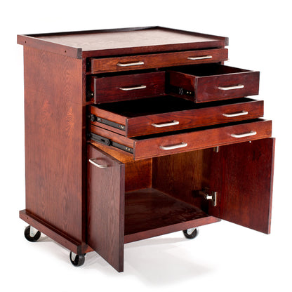 Signature Taboret with Doors and Drawers Open