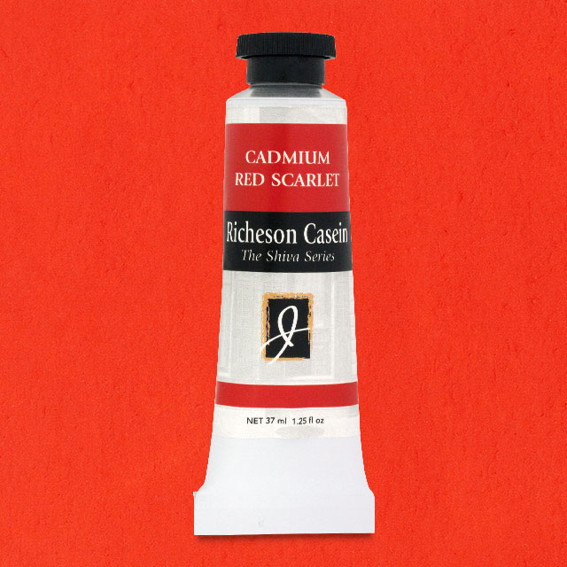 Shiva Casein Colors - Cadmium Red Scarlet, 37 ml