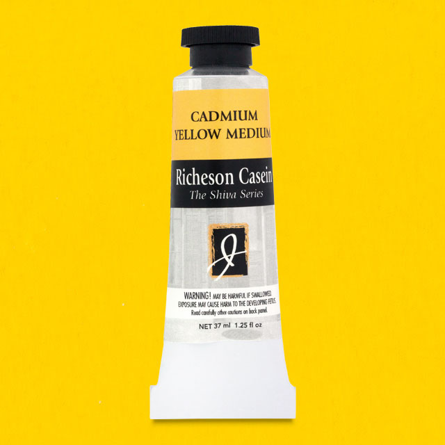 Shiva Casein Colors - Cadmium Yellow Medium, 37 ml