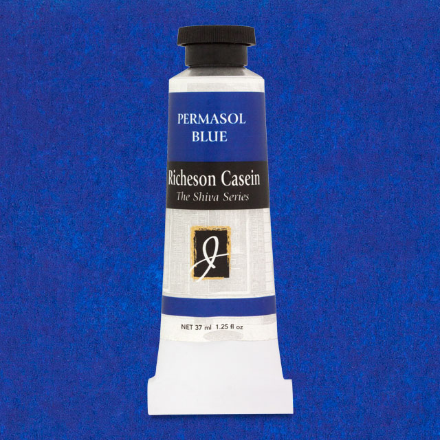 Shiva Casein Colors - Permasol Blue, 37 ml