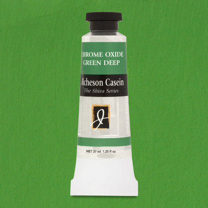 Shiva Casein Colors - Chromium Oxide Green, 37 ml