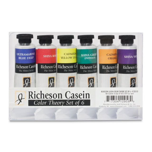 Casein Colors, Color Theory Set of 6 Colors