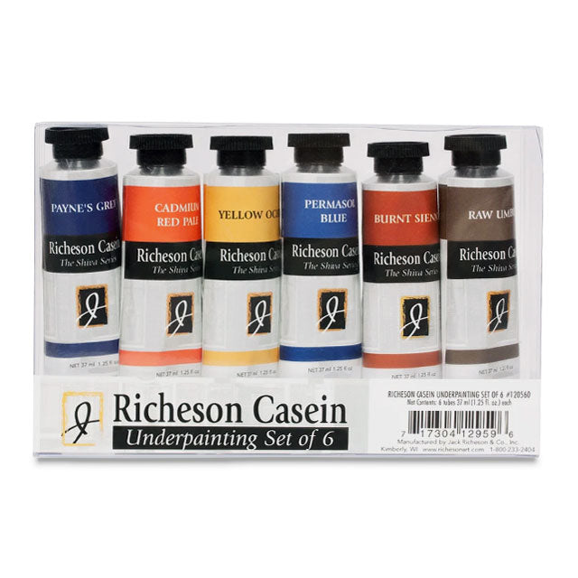 Casein Colors, Underpainting Set of 6 Colors