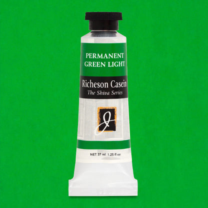 Casein Paint, Permanent Green Light, 37 ml.