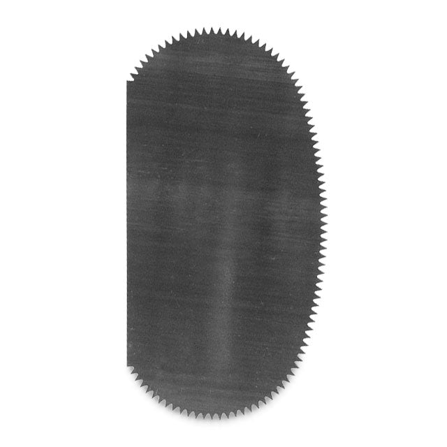 Steel Scraper, Oval, Serrated Edge