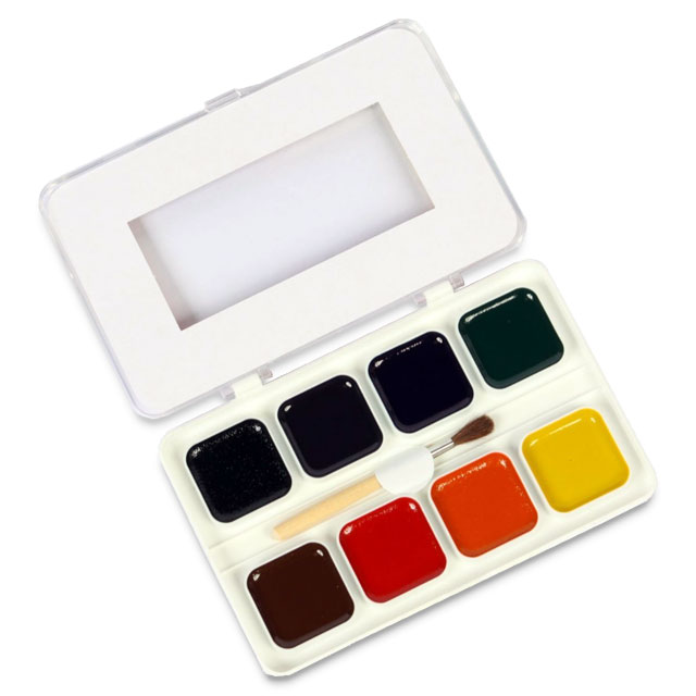 Yarka Student Watercolor, 8 Color Pan Set